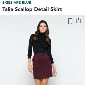Skies are Blue Talia Scallop Skirt